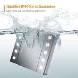 LED Mirror Cabinet with Shaver Socket Dimmer Switch 650x600mm Square Lights