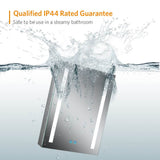 LED Illuminated Mirror Cabinet with Shaver Socket Demister Adjustable Color Straight 500x700mm