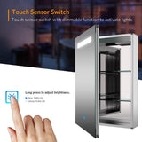 400x600mm Bathroom Mirror Cabinet with LED Illuminated Shaver Socket Demister