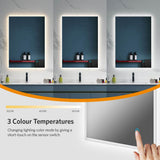 LED Illuminated Bathroom Mirror with Demister (No cabinet) 500x700mm
