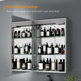 LED Mirror Cabinet with Lights Shaver Socket Demister IR Switch 500x700mm