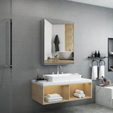 500x650mm Aluminum Bathroom Mirror Cabinet with Soft Close Hinges