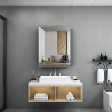 500x650mm Aluminum Bathroom Mirror Cabinet with Soft Close Hinges
