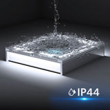 630x650mm LED Bathroom Mirror Cabinet with Ambient Lighting Shaver Socket 2 Doors