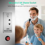 600x700mm LED Mirror Cabinet with Shaver Socket Touch-Switch Anti-fog 2 Doors, White