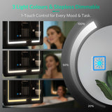 600x700mm LED Mirror Cabinet with Aluminum Shaver Socket Touch-Switch Anti-fog 2 Doors, Black