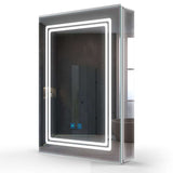 500x700mm LED Mirror Cabinet with Shaver Socket Touch-Switch Anti-fog 3-color temperatures