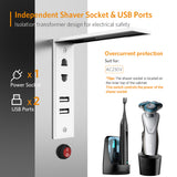 500x700mm Mirror Cabinet with LED Illuminated USB Shaver Socket Demister Adjustable Color Straight