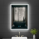 LED Illuminated Bathroom Mirror with Demister Adjustable Color (No cabinet) 500x700mm