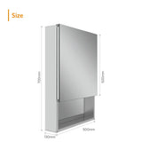 Bathroom Mirror Cabinet With Hollow Out Style 500x700mm