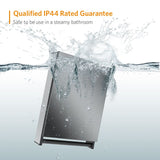 Black Bathroom Mirror Cabinet with Towel Rack Aluminum 500x700mm