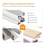 630x650mm LED Mirror Cabinet with Shaver Socket Demister 2 Doors Spot Lights