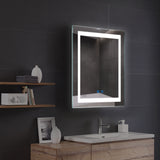 500x700mm LED Illuminated Aluminum Bathroom Mirror with Demister (No cabinet)