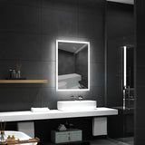 LED Illuminated Bathroom Mirror with Demister (No cabinet) 500x700mm