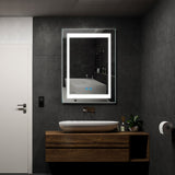 500x700mm LED Illuminated Aluminum Bathroom Mirror with Demister (No cabinet)