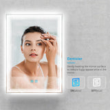 LED Illuminated Bathroom Mirror with Demister Adjustable Color (No cabinet) 500x700mm