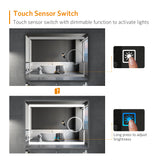 800x600mm LED Illuminated Bathroom Mirror With Demister Magnifying (No cabinet)