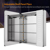 LED Mirror Cabinet with Shaver Socket Dimmer Switch 650x600mm Dot Lights