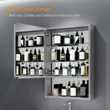 500x700mm Bathroom Mirror Cabinet with Hollow Out Style