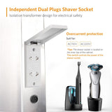 LED Illuminated Bathroom Mirror Cabinet with Shaver Socket Demister 500x700mm Straight