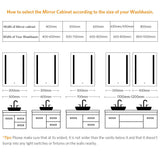 500x700mm Bathroom Mirror Cabinet with LED Illuminated Shaver Socket Demister Straight