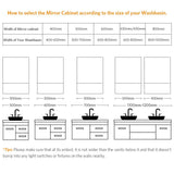 Bathroom Mirror Cabinet With Hollow Out Style 500x700mm