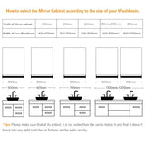 Black Bathroom Mirror Cabinet with Towel Rack Aluminum 500x700mm