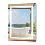 LED Illuminated Bathroom Mirror with Shaver Socket Adjustable Color (No cabinet) 500x700mm