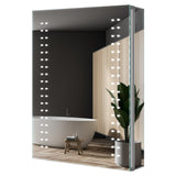 LED Mirror Cabinet with Lights Shaver Socket Demister IR Switch 500x700mm