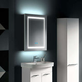 LED Bathroom Mirror Cabinet with Ambient Lighting Shaver Socket Demister 500x700mm