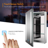 500x700mm Bathroom Mirror Cabinet with LED Illuminated Shaver Socket Demister Straight