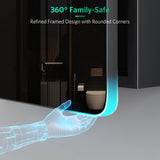 500x700mm LED Mirror Cabinet with Matt-Black Aluminum Shaver Socket Touch-Switch Anti-fog