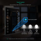 500x700mm LED Mirror Cabinet with Matt-Black Aluminum Touch-Switch Anti-fog Shaver Socket