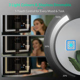 630x650mm LED Mirror Cabinet with Shaver Socket Touch-Switch Anti-fog 2 Doors, Silver