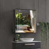 650x600mm LED Mirror Cabinet with Touch-Switch Demister Shaver Socket