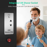 600x700mm LED Mirror Cabinet with Aluminum Shaver Socket Touch-Switch Anti-fog 2 Doors, Black