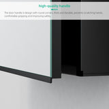 500x700mm LED Mirror Cabinet with Matt-Black Aluminum Shaver Socket Touch-Switch Anti-fog