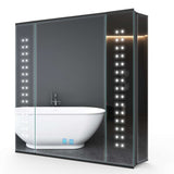 650x600mm LED Mirror Cabinet with Touch-Switch Demister Shaver Socket