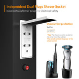 LED Black Bathroom Mirror Cabinet with Dual Plug Shaver Socket 3 Color Temperature 2 Doors 600x700mm