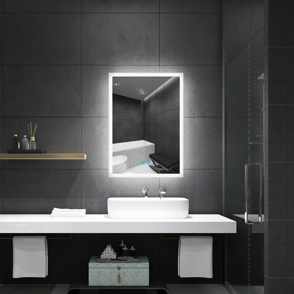 LED Illuminated Bathroom Mirror with Demister (No cabinet) 500x700mm