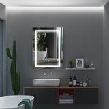 LED Illuminated Bathroom Mirror with Shaver Socket Adjustable Color (No cabinet) 500x700mm