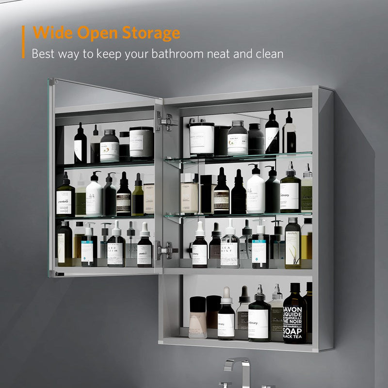 Bathroom Mirror Cabinet With Hollow Out Style 500x700mm