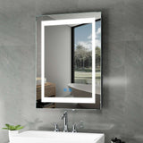 500x700mm LED Illuminated Aluminum Bathroom Mirror with Demister (No cabinet)